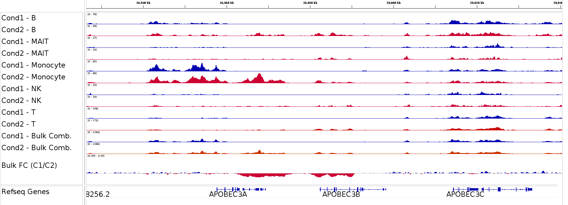 IGV of single-cell Paired-Tag PBMC data
